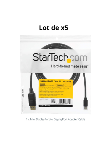 Câble Startech DisplayPort mâle vers DisplayPort mâle mini 1.8m Neuf