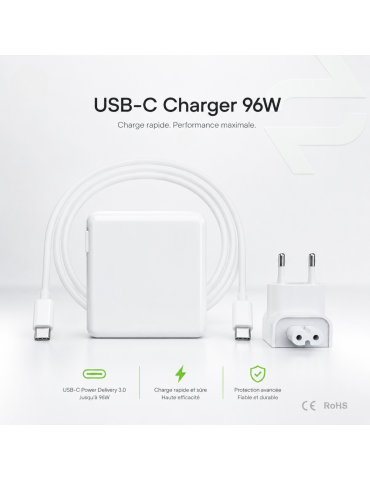Chargeur USB-C - 96W - Neuf