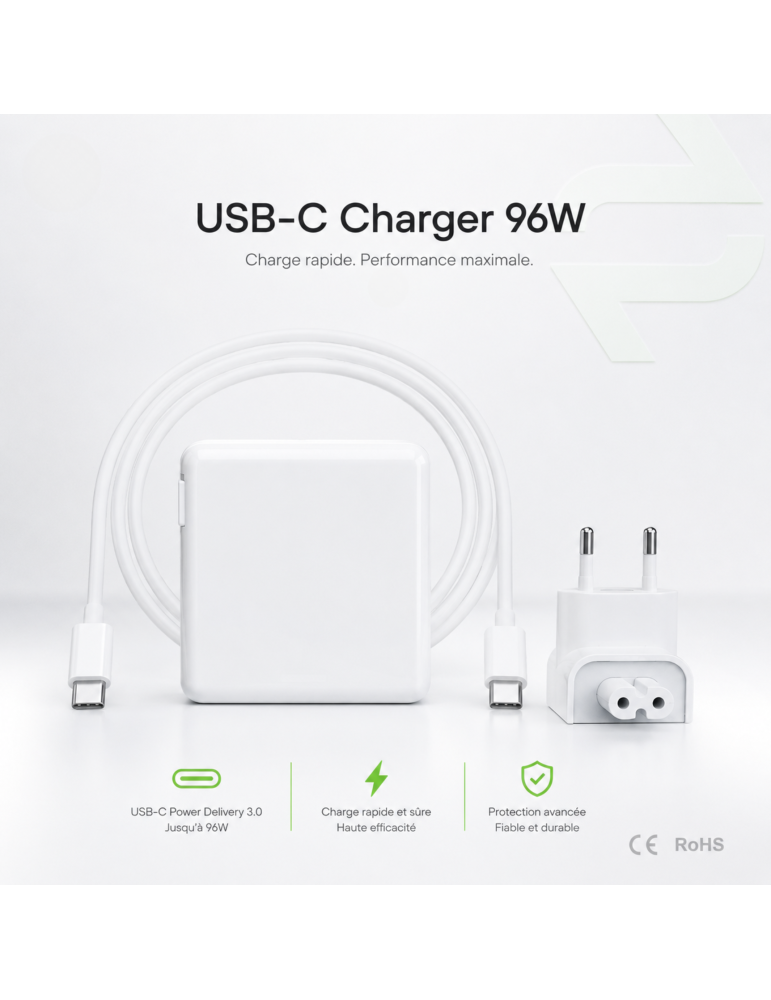 Chargeur USB-C - 96W - Neuf